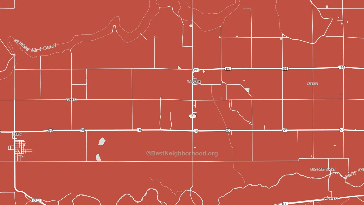 81057, CO block-group political-lean map