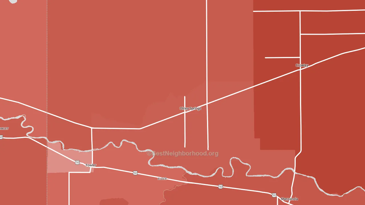 81062, CO block-group political-lean map