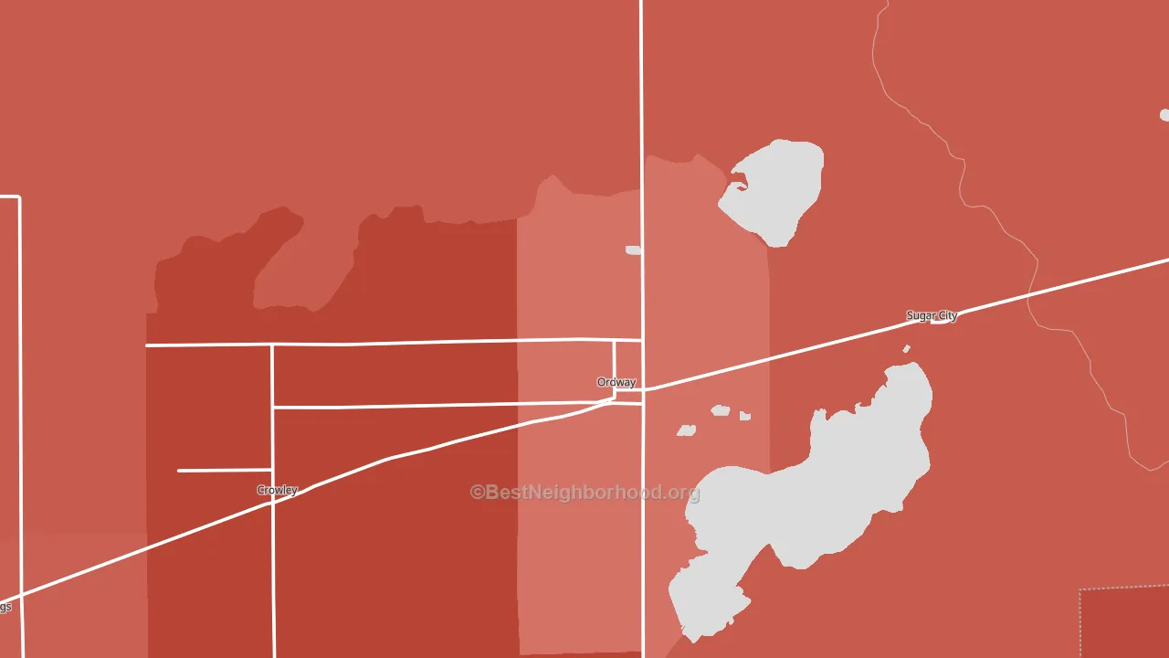 81063, CO block-group political-lean map