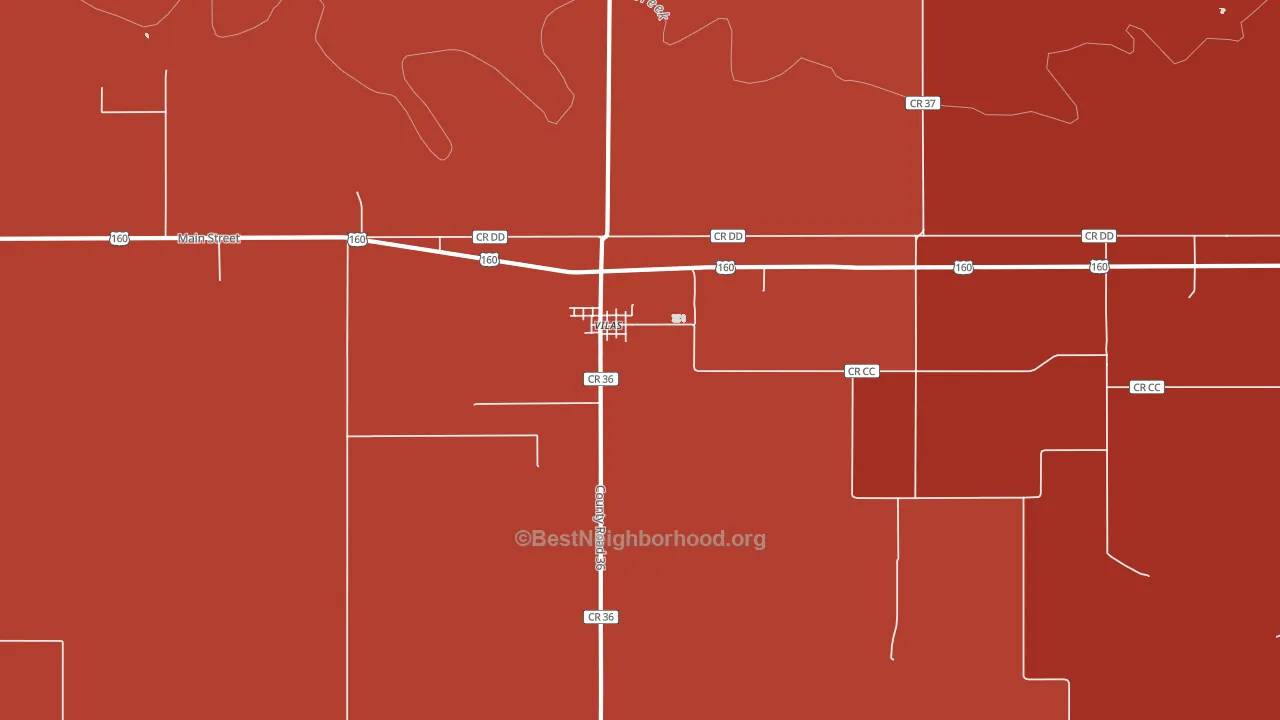 81087, CO block-group political-lean map