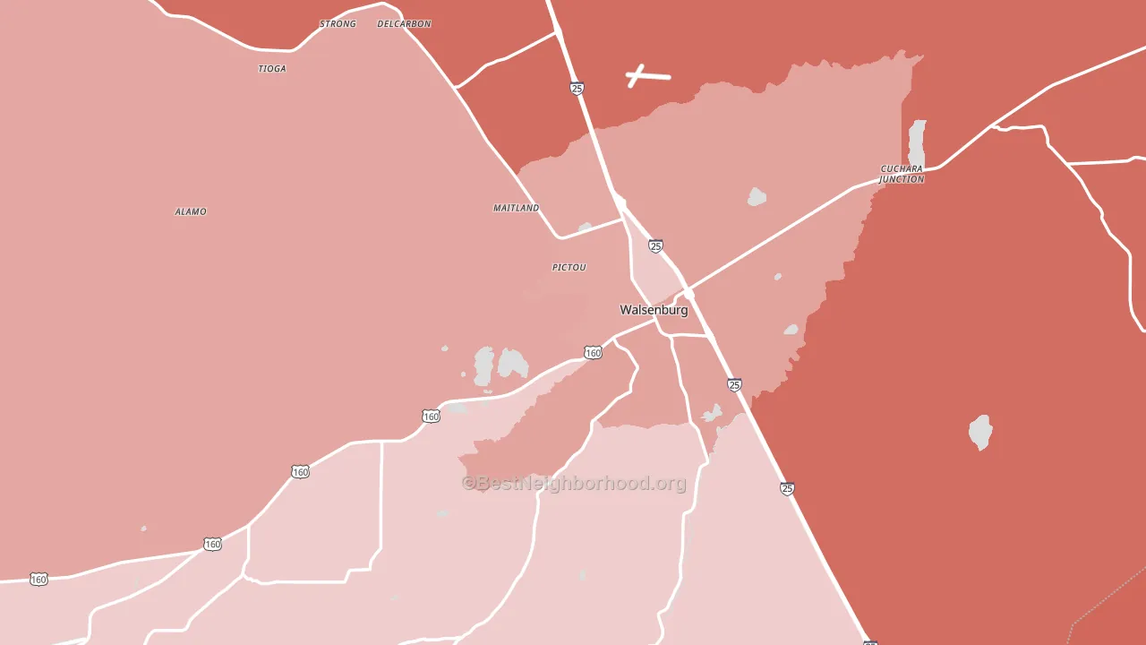 81089, CO block-group political-lean map