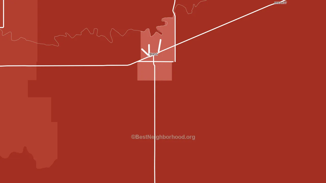 81090, CO block-group political-lean map