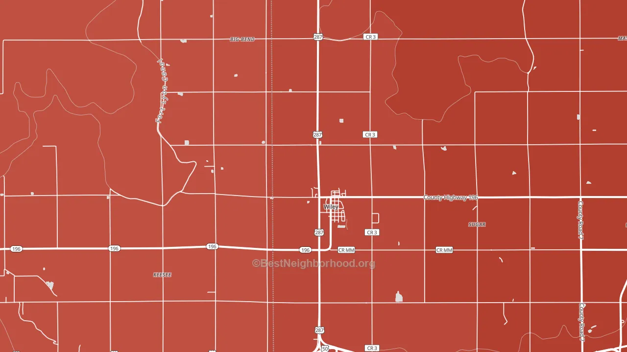 81092, CO block-group political-lean map