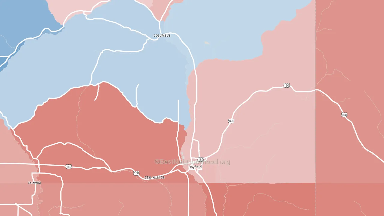 81122, CO block-group political-lean map