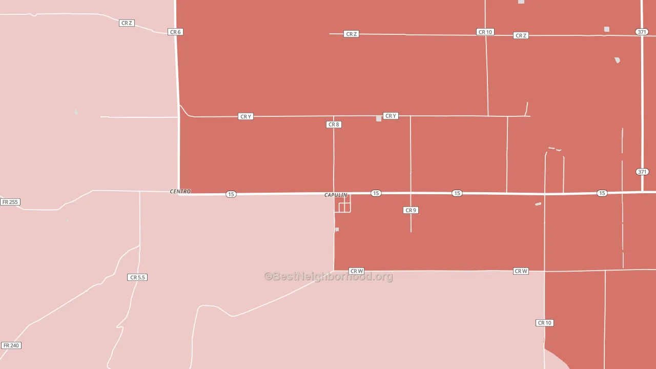 81124, CO block-group political-lean map