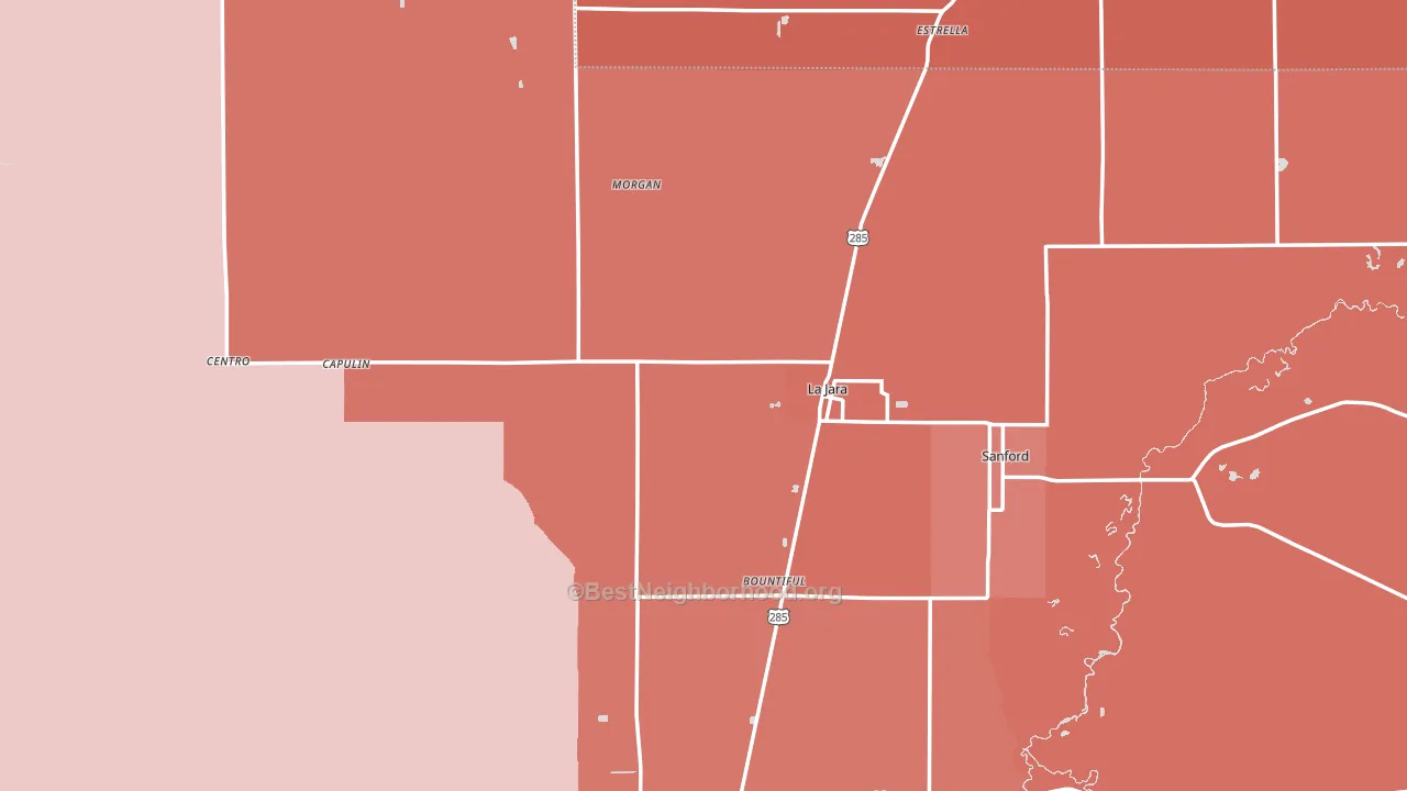 81140, CO block-group political-lean map