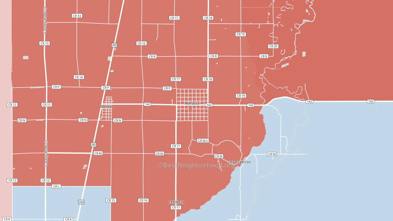 81141, CO block-group political-lean map