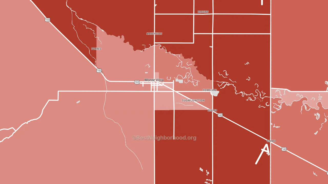 81144, CO block-group political-lean map
