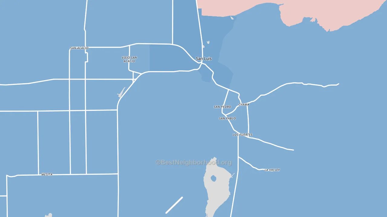 81152, CO block-group political-lean map