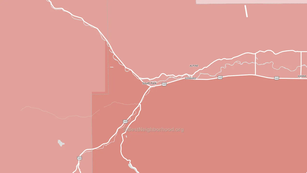 81154, CO block-group political-lean map