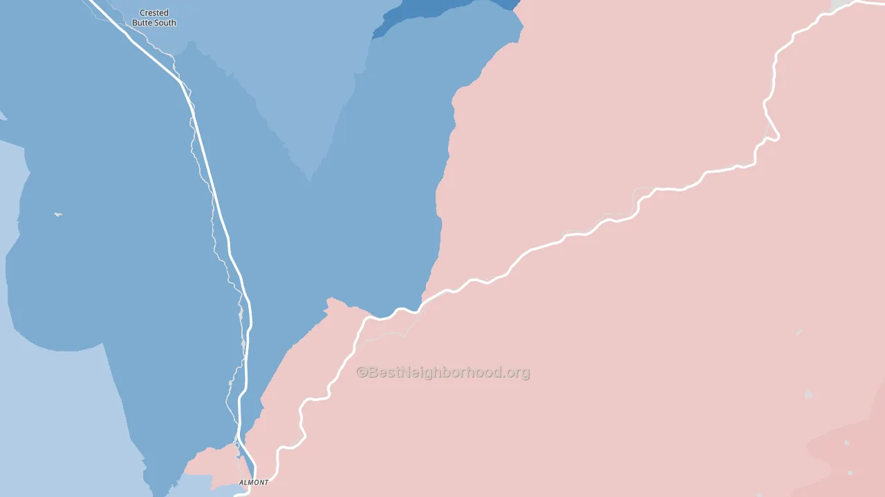 81210, CO block-group political-lean map