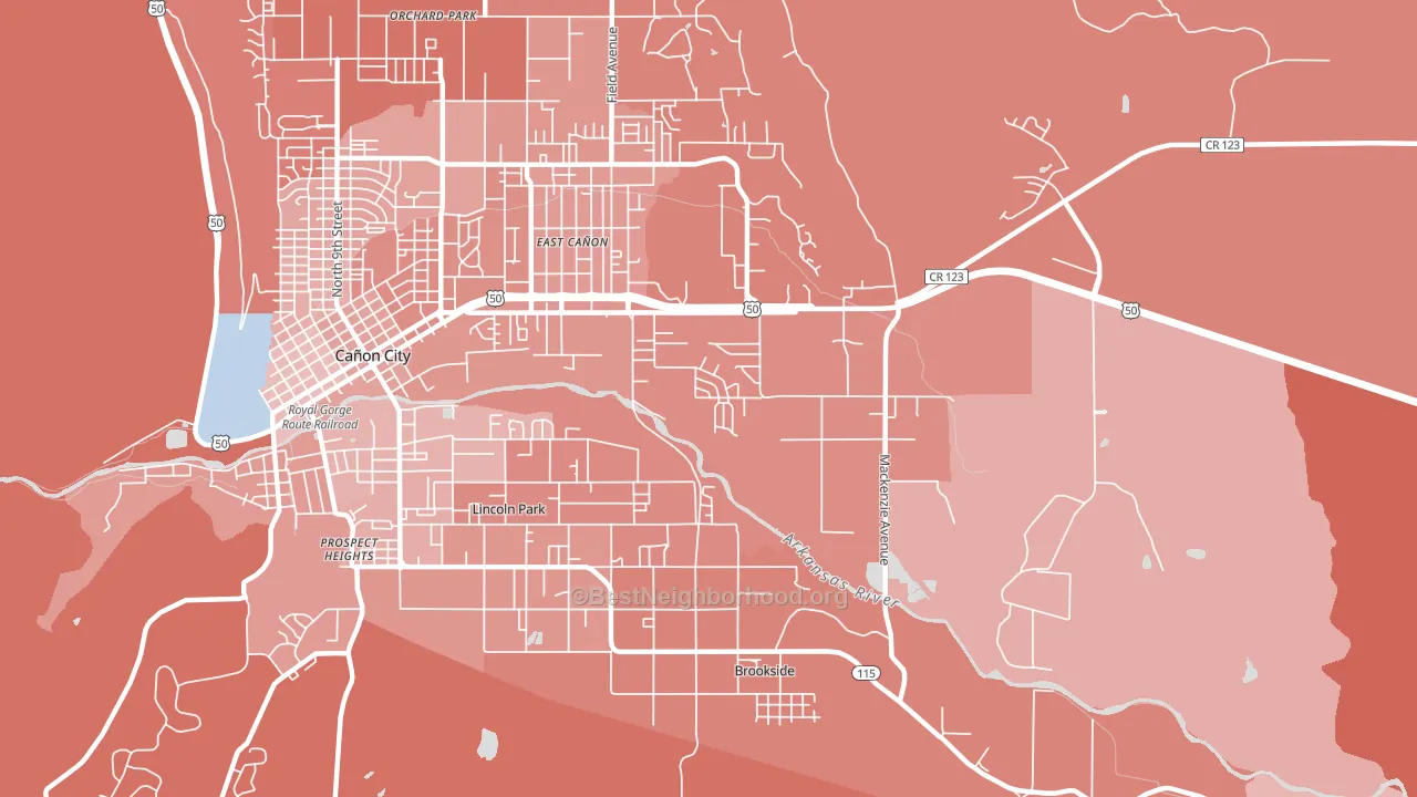 81215, CO block-group political-lean map