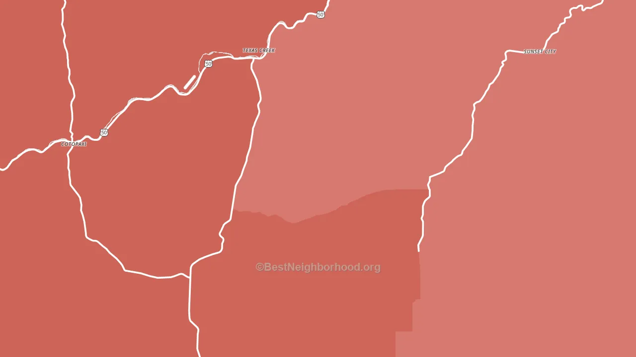 81223, CO block-group political-lean map
