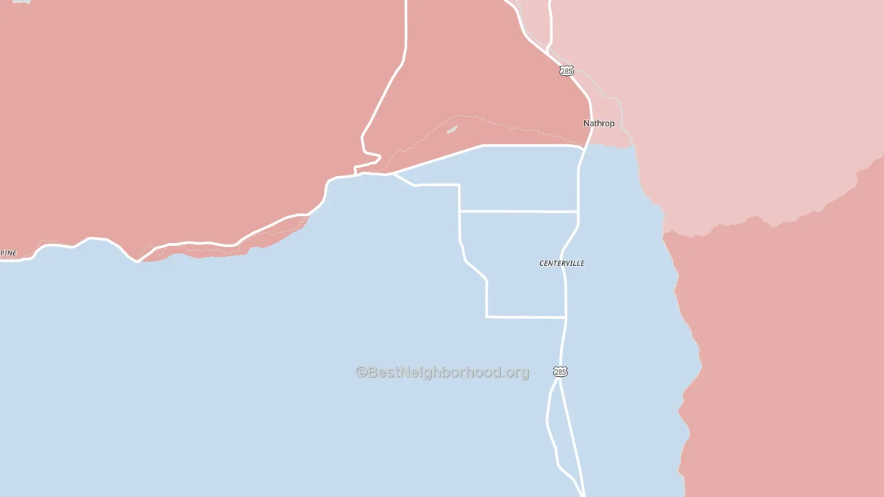 81236, CO block-group political-lean map