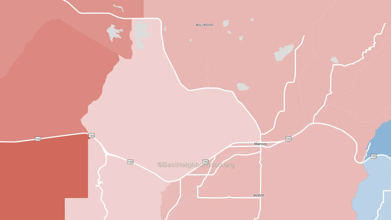 81328, CO block-group political-lean map