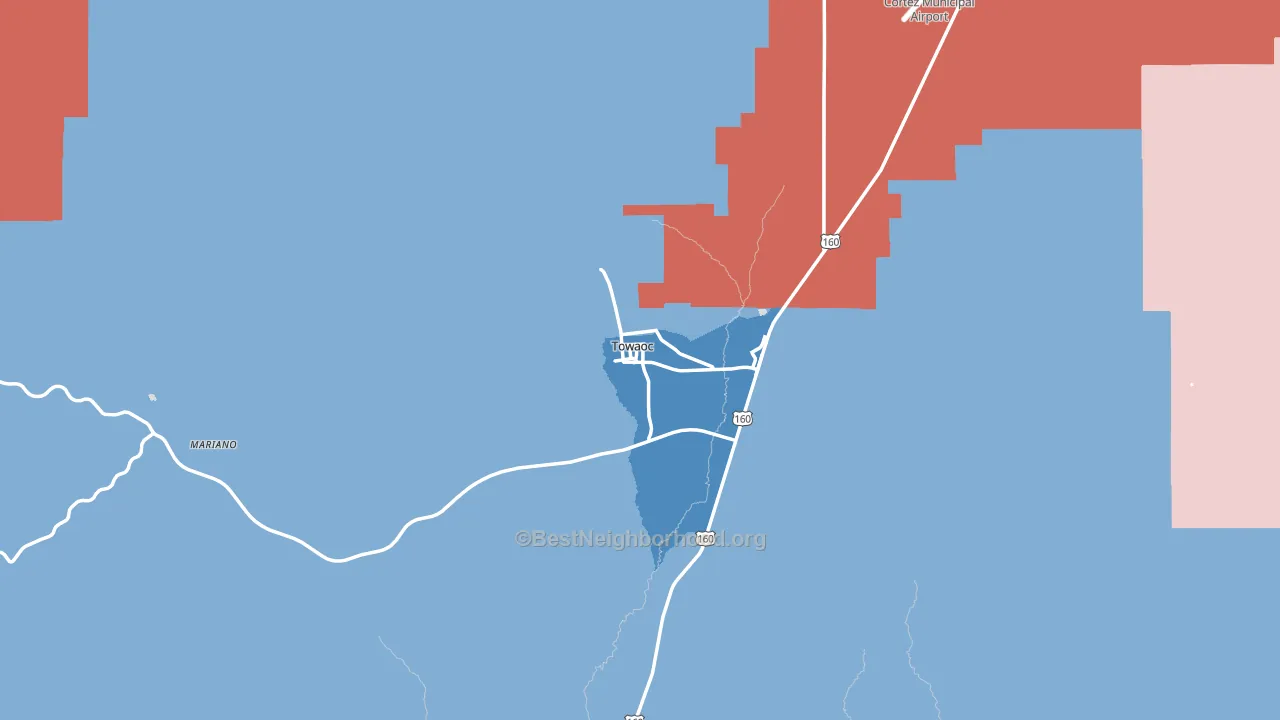 81334, CO block-group political-lean map