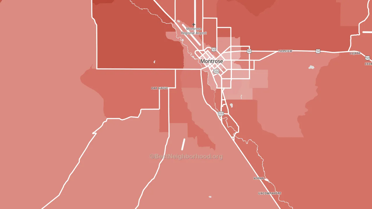 81403, CO block-group political-lean map