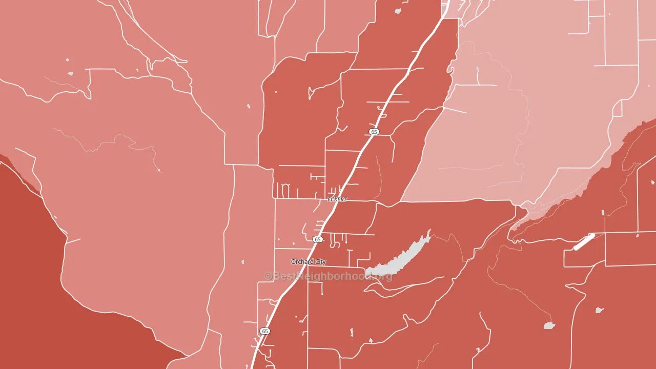 81418, CO block-group political-lean map