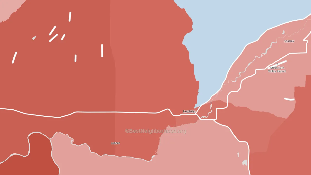 81419, CO block-group political-lean map