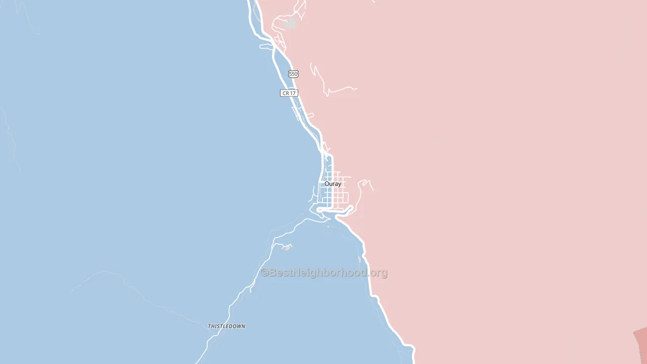 81427, CO block-group political-lean map
