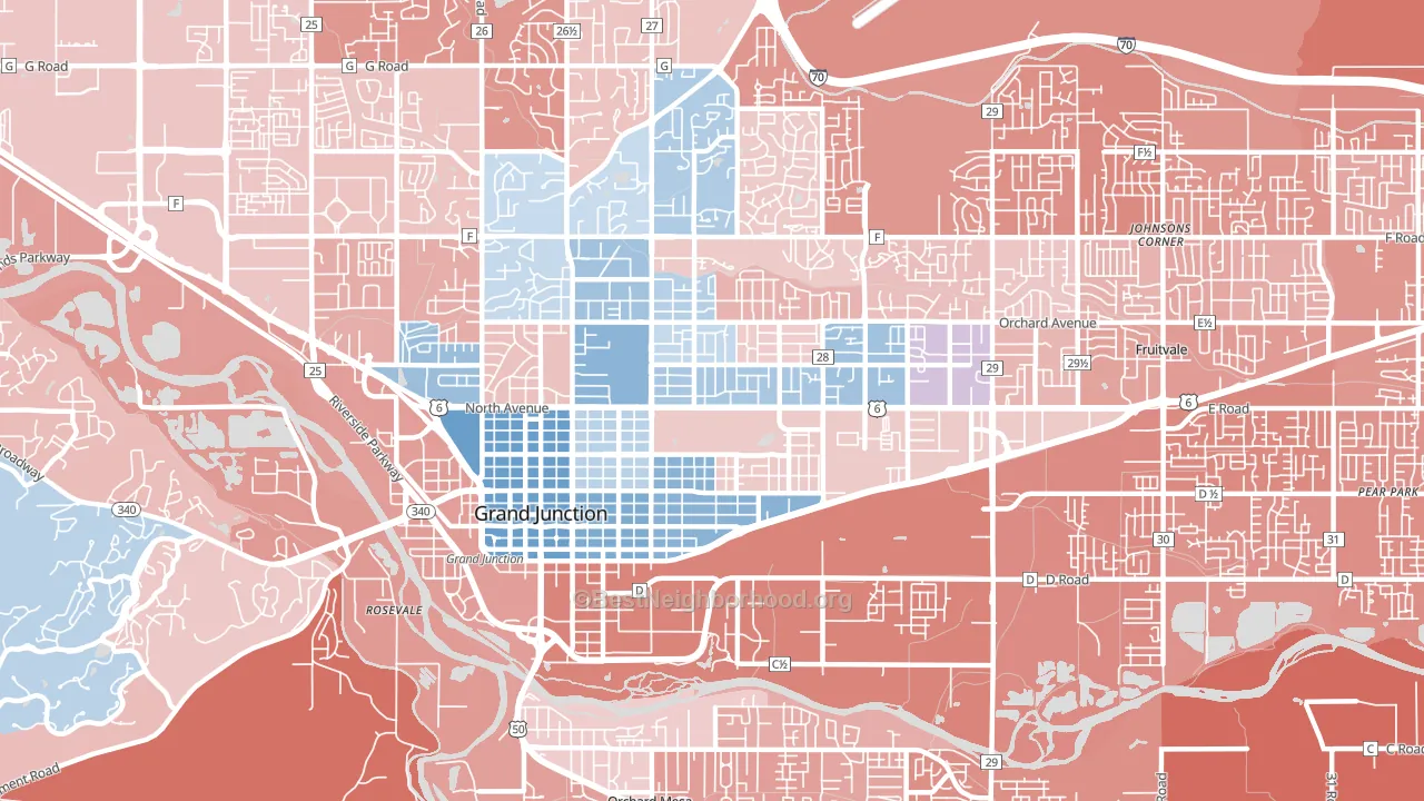 81501, CO block-group political-lean map