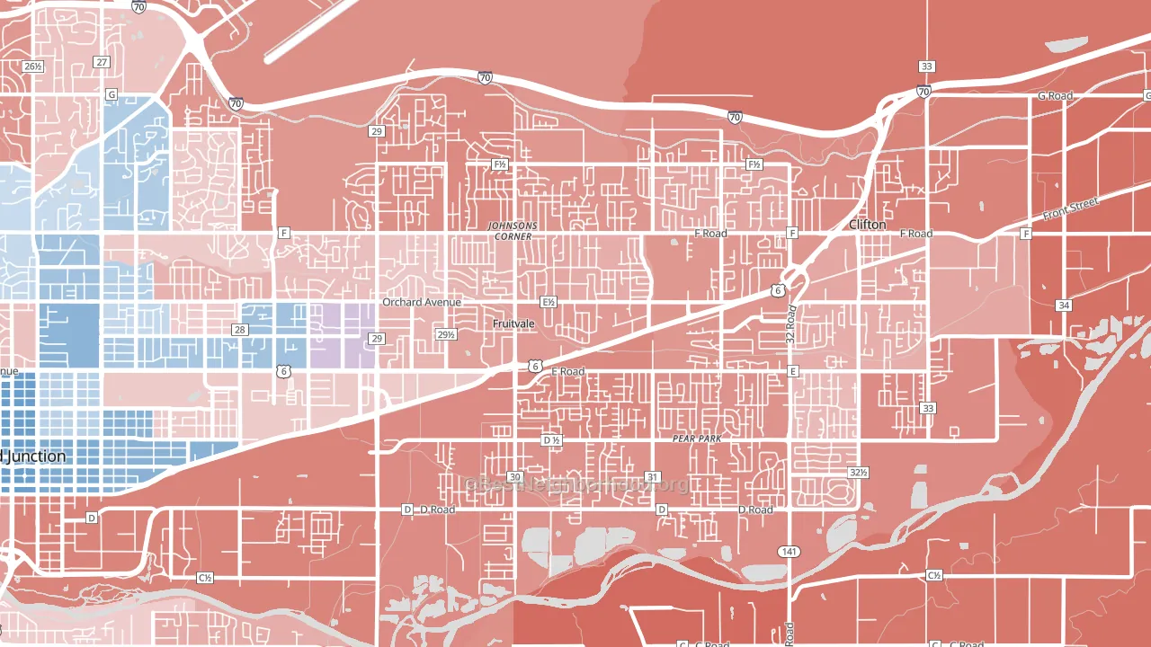 81504, CO block-group political-lean map