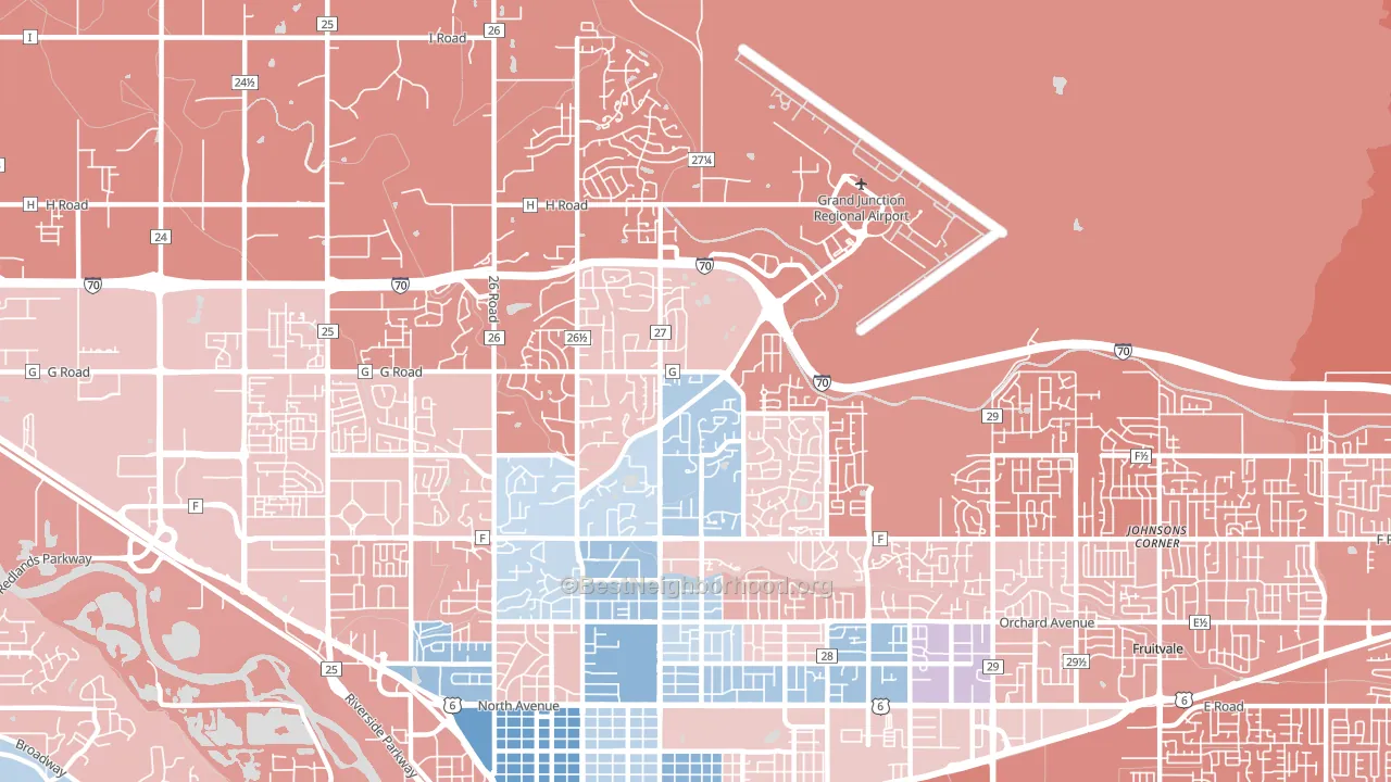 81506, CO block-group political-lean map