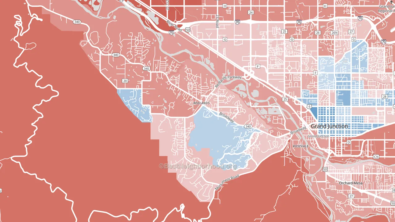 81507, CO block-group political-lean map