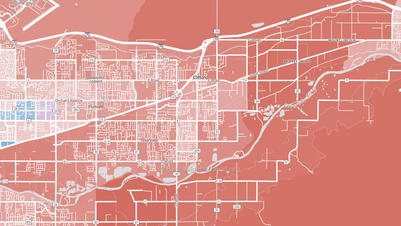 81520, CO block-group political-lean map