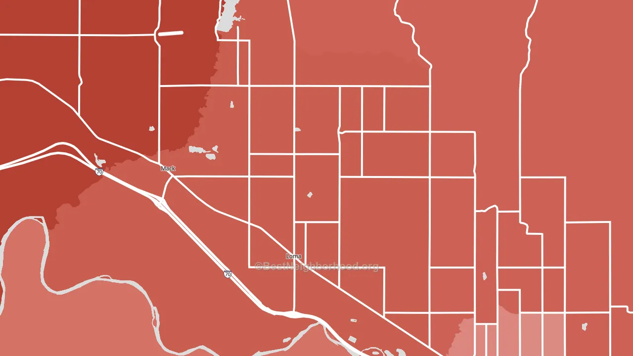 81524, CO block-group political-lean map