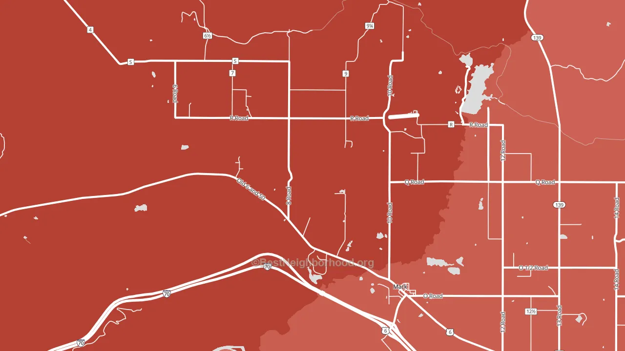 81525, CO block-group political-lean map