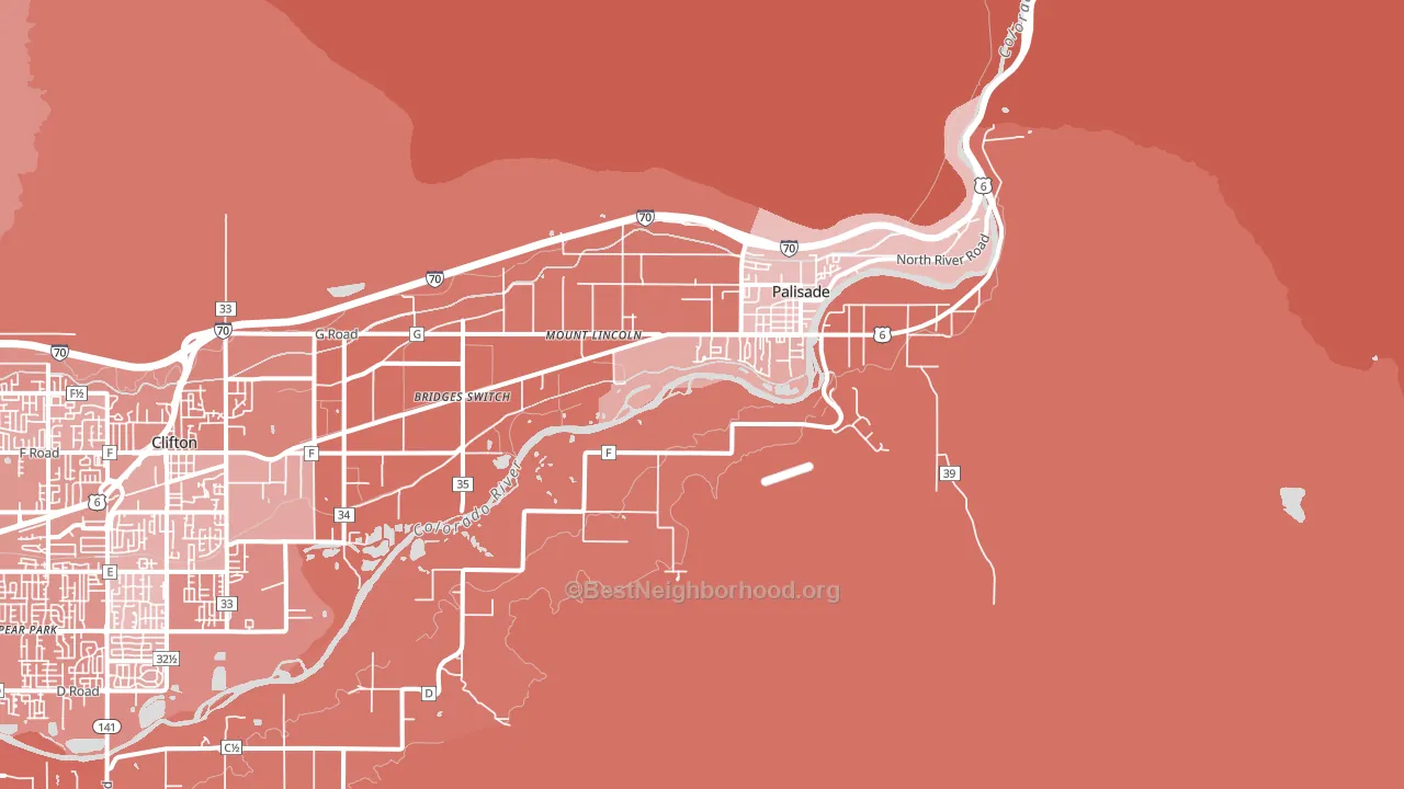 81526, CO block-group political-lean map