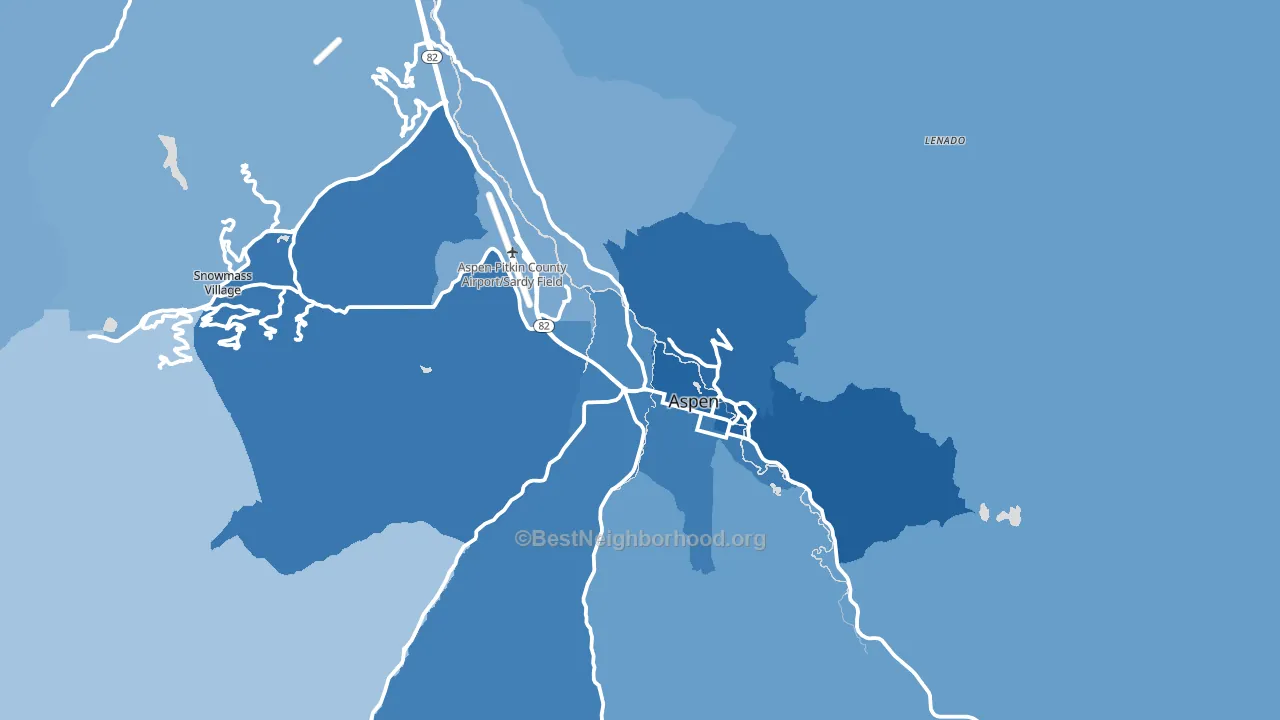 81611, CO block-group political-lean map