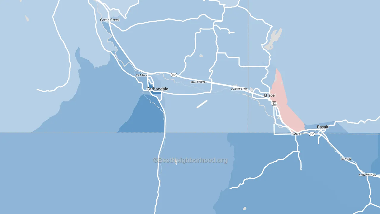 81623, CO block-group political-lean map