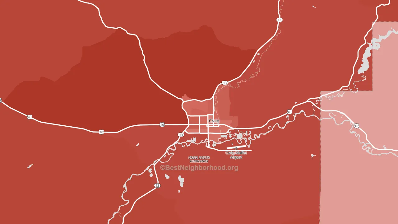 81625, CO block-group political-lean map