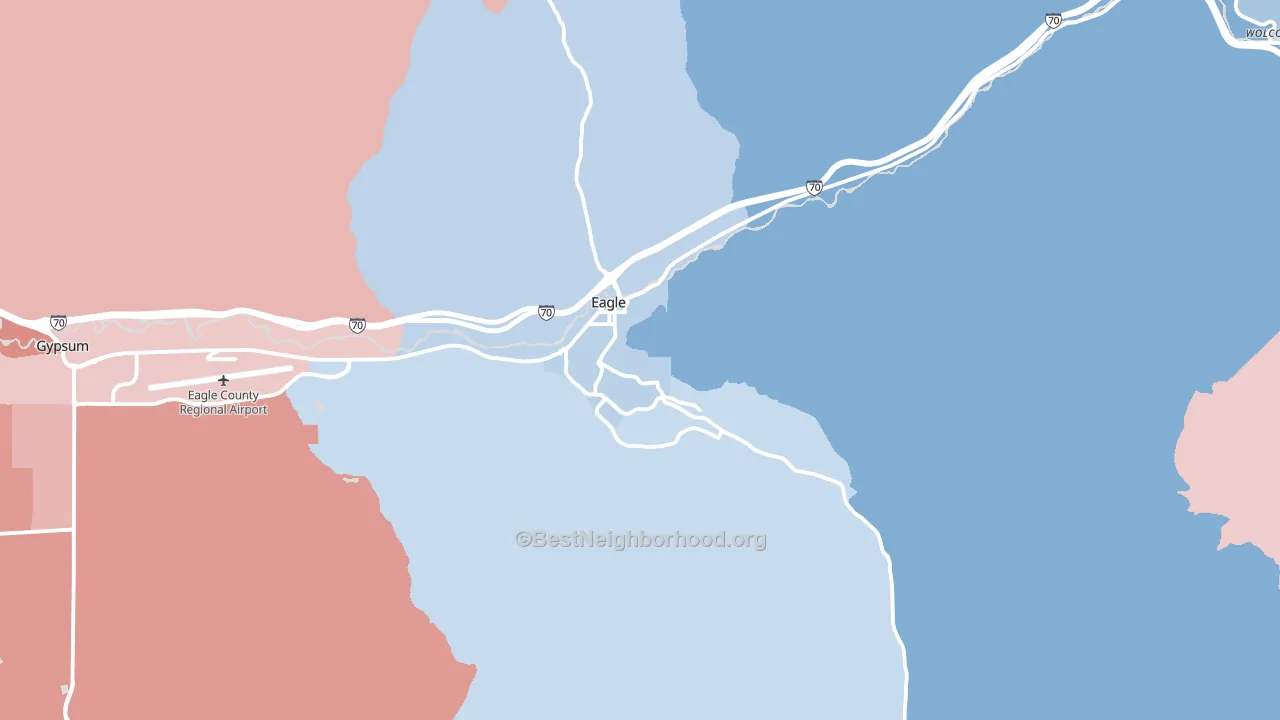 81631, CO block-group political-lean map