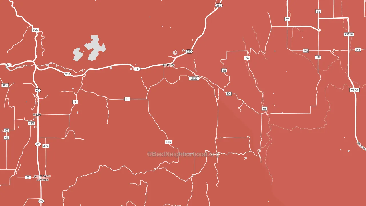 81646, CO block-group political-lean map