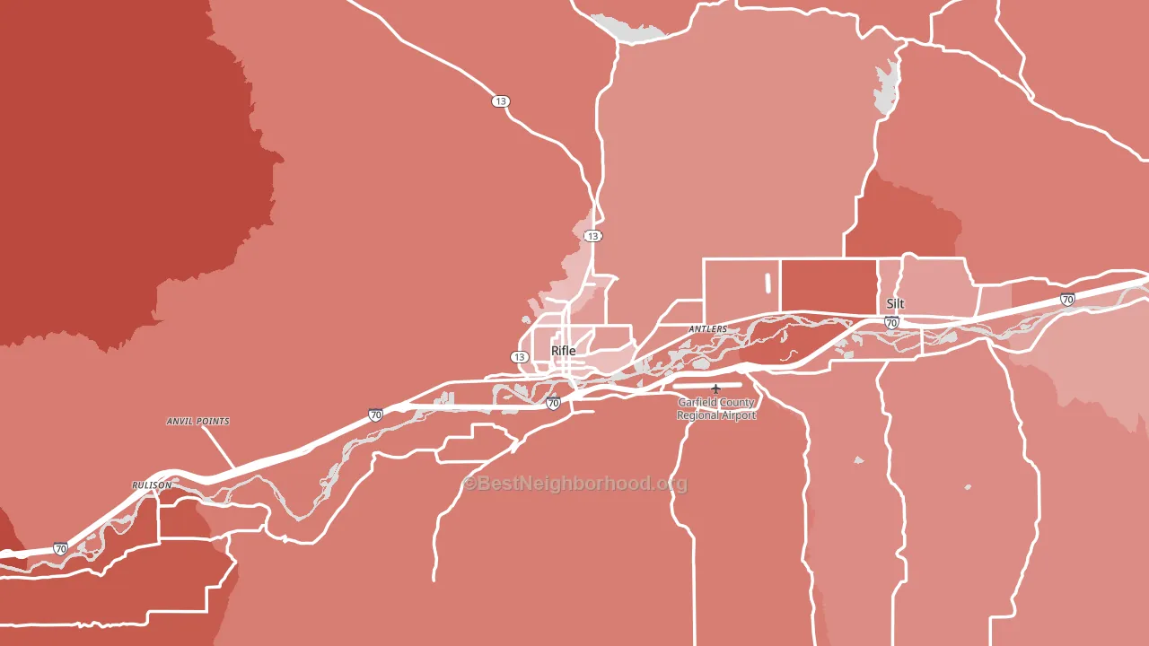 81650, CO block-group political-lean map