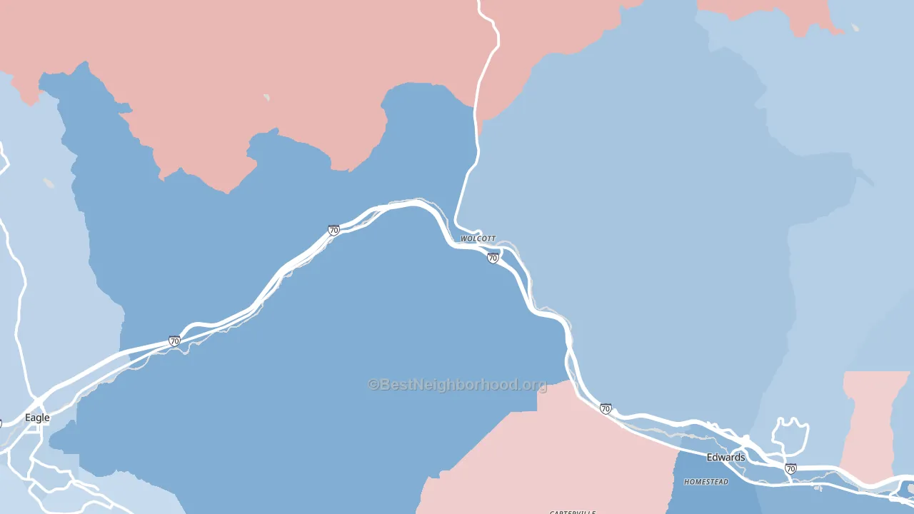 81655, CO block-group political-lean map
