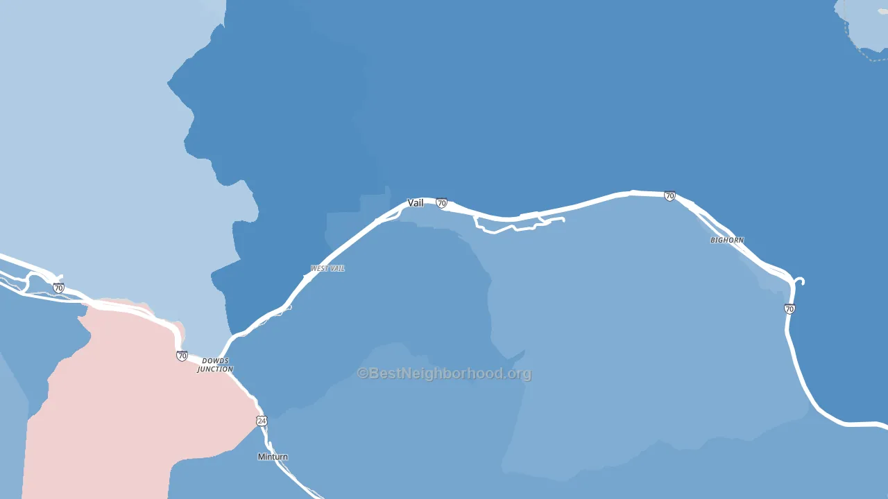 81657, CO block-group political-lean map