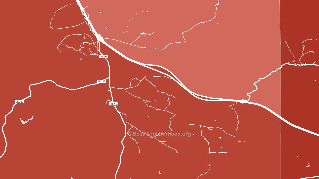 82052, WY block-group political-lean map