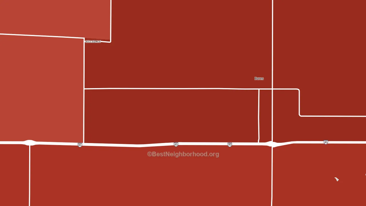 82053, WY block-group political-lean map