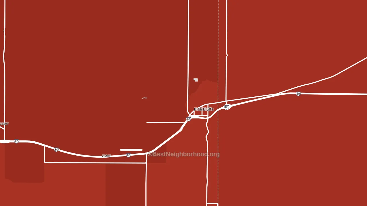 82082, WY block-group political-lean map