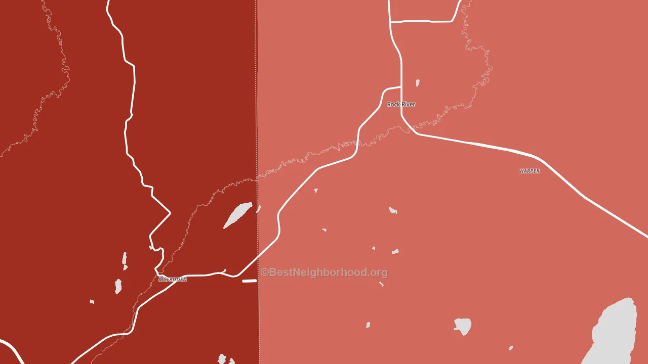 82083, WY block-group political-lean map