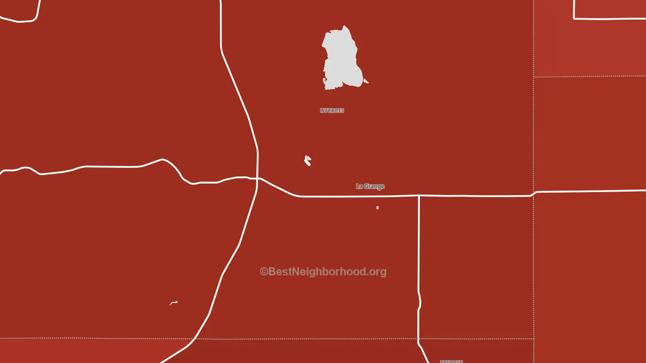 82221, WY block-group political-lean map