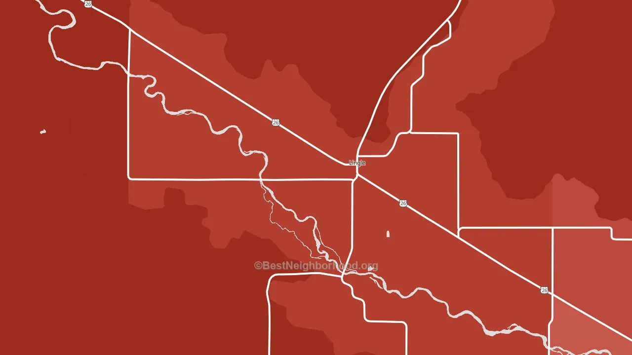 82223, WY block-group political-lean map