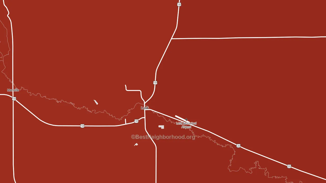 82225, WY block-group political-lean map