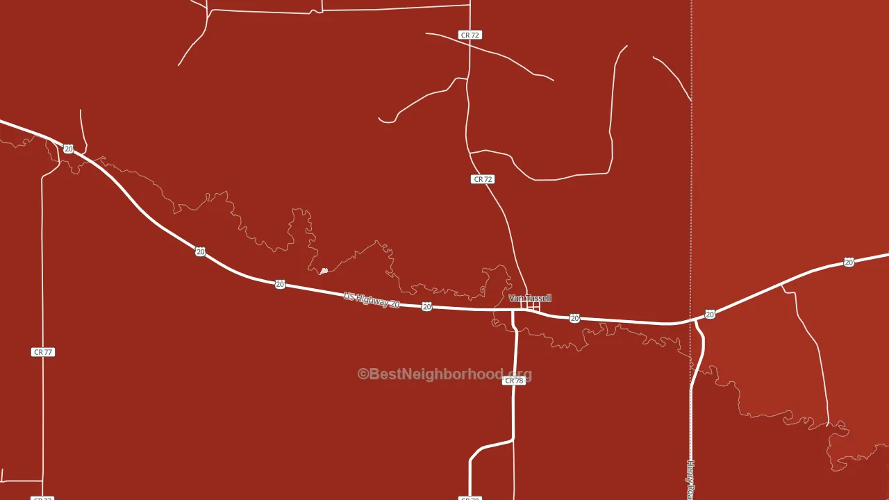 82242, WY block-group political-lean map