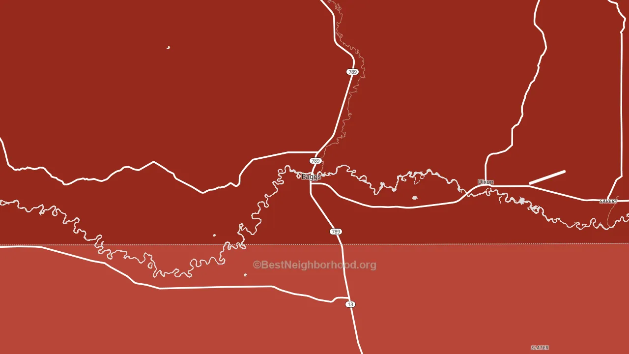 82321, WY block-group political-lean map