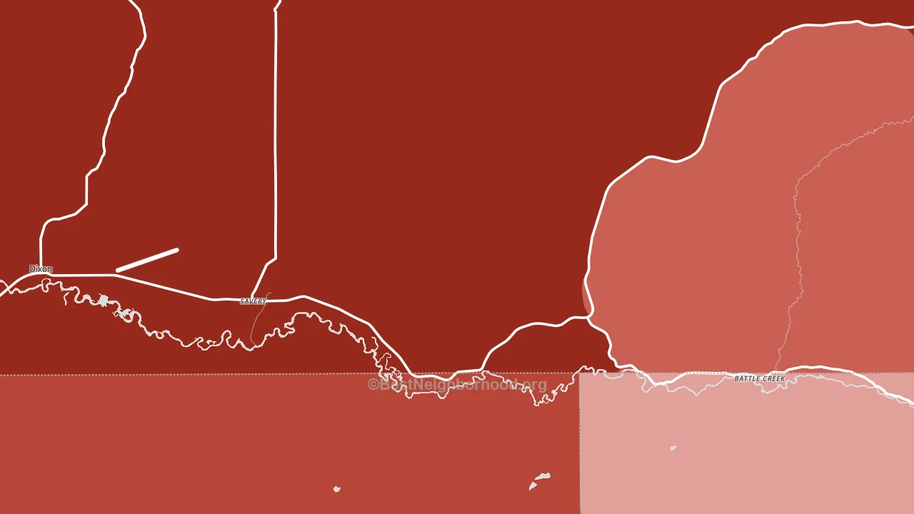 82332, WY block-group political-lean map